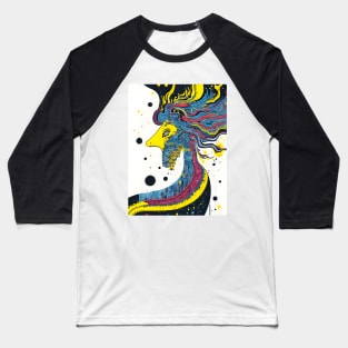 Abstract Colorful Bird Baseball T-Shirt